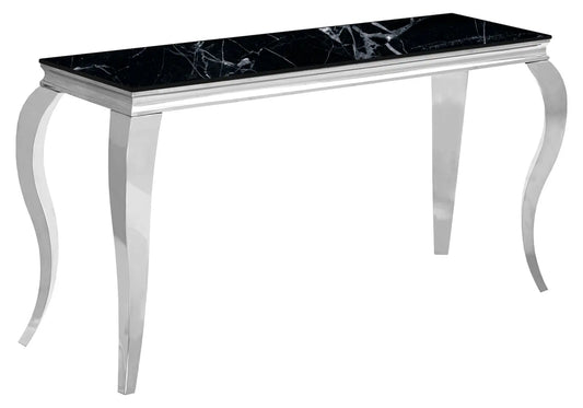 Console argentée marbre noir NEO New Design