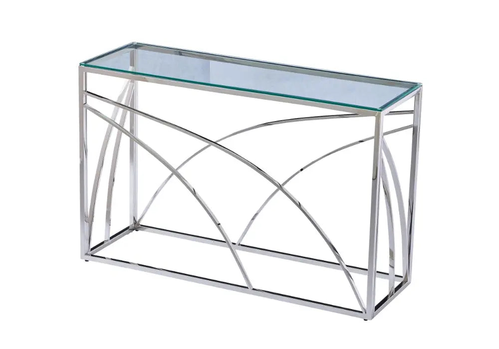 Console design argent en verre LEXIE New Design