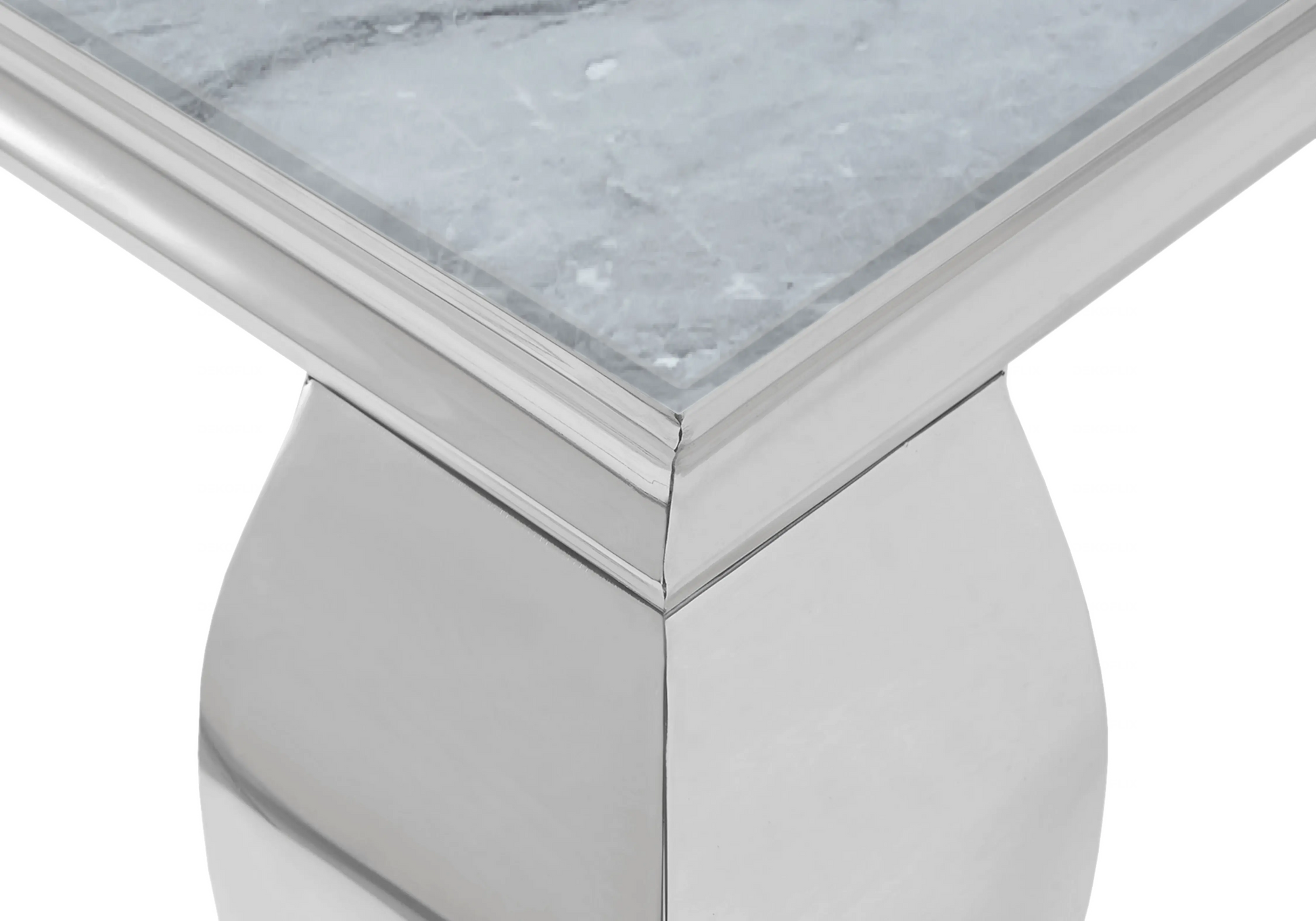 Console design marbre gris pied argent – NEO New Design