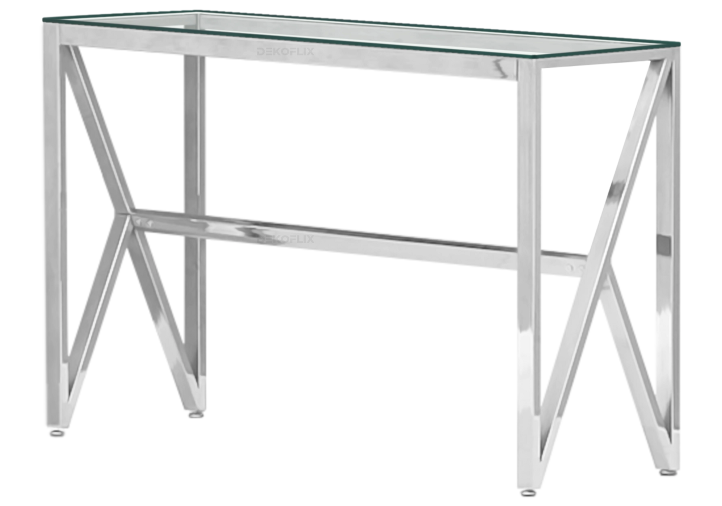 Console argentée en verre – Jessy