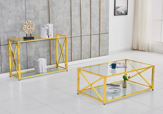 Console dorée verre ZEPHYR New Design