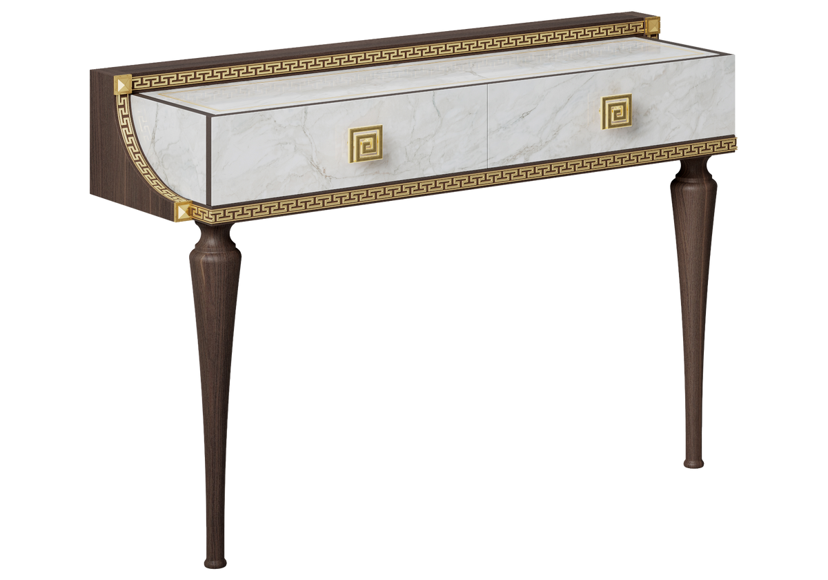 Console bureau néoclassique or - Romantica