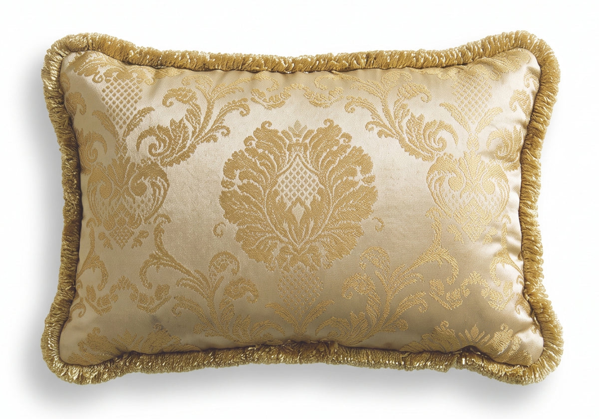Coussin décoratif de salon beige et or - Melodia