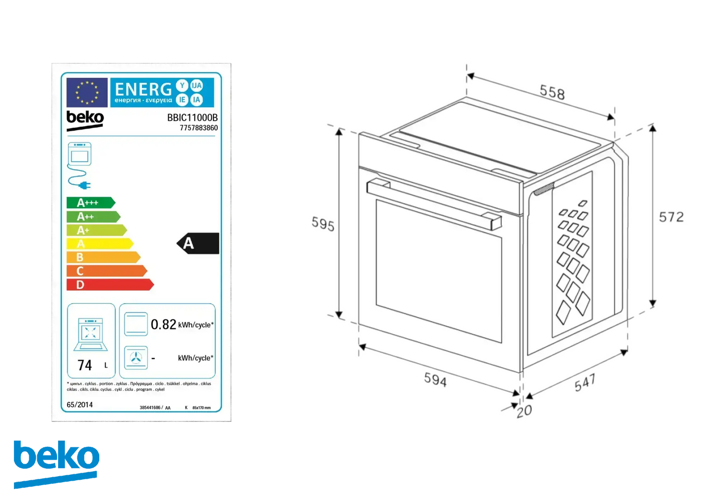 Cuisine Aménagée Chêne Gris STAR 270 - Électroménager Inclus