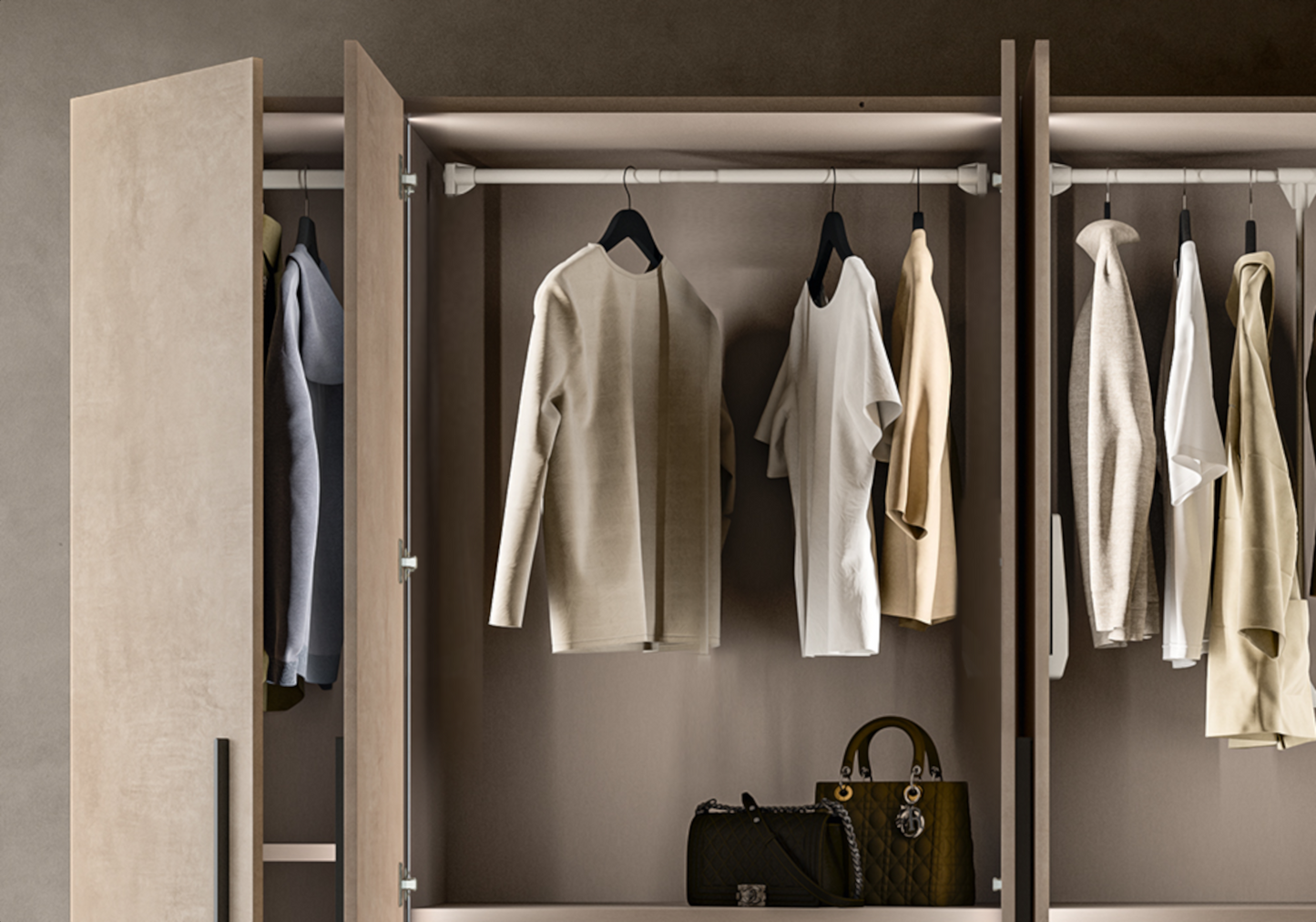 Armoire 2 portes design italien effet pierre - Dune