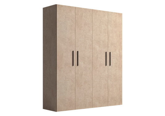 Armoire 4 portes design italien effet pierre - Dune