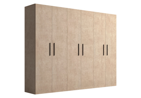 Armoire 6 portes design italien effet pierre – Dune