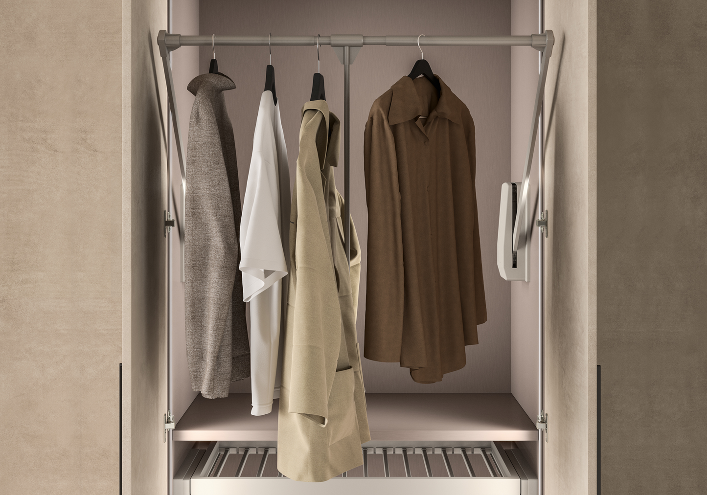 Armoire 2 portes design italien effet pierre - Dune