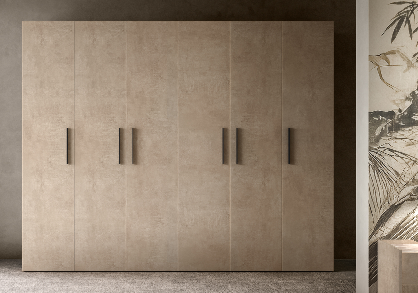 Armoire 2 portes design italien effet pierre - Dune