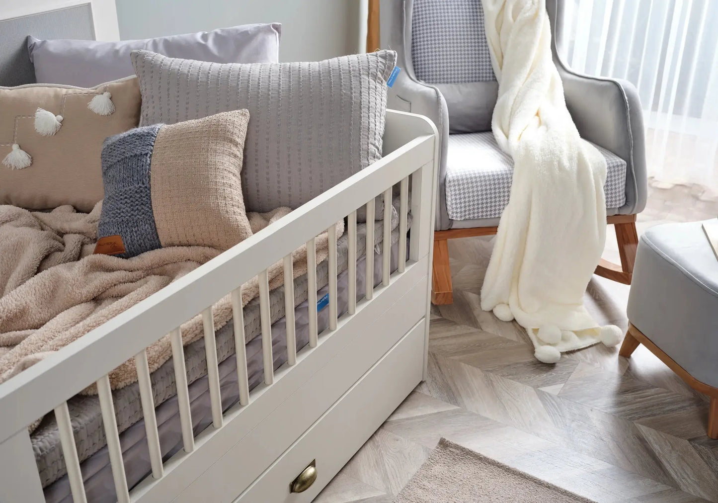 Ensemble chambre bébé Montessori blanc ODESSA kelekci.com