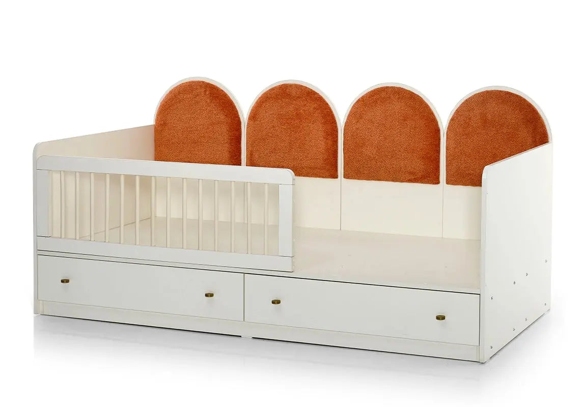 Ensemble chambre bébé Montessori orange LORENA kelekci.com