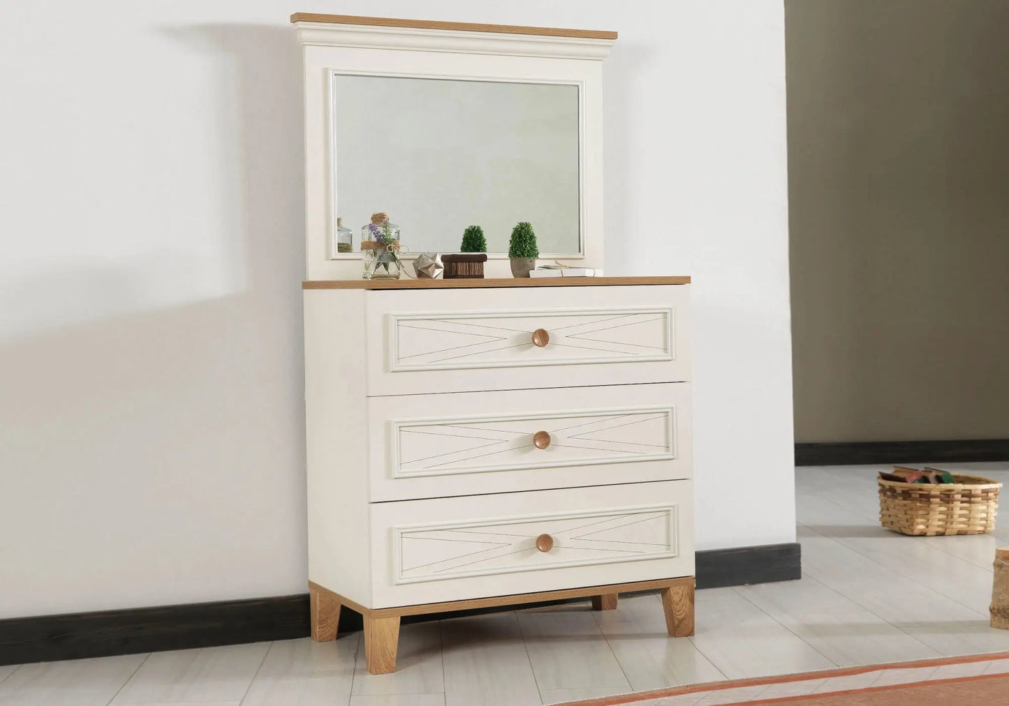 Ensemble complet de chambre moderne beige ATLAS kelekci.com