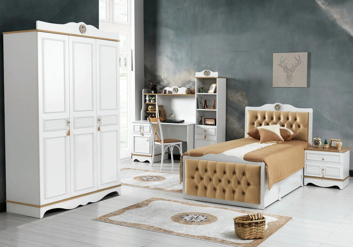 Ensemble complet de chambre moderne cappuccino LUNA kelekci.com