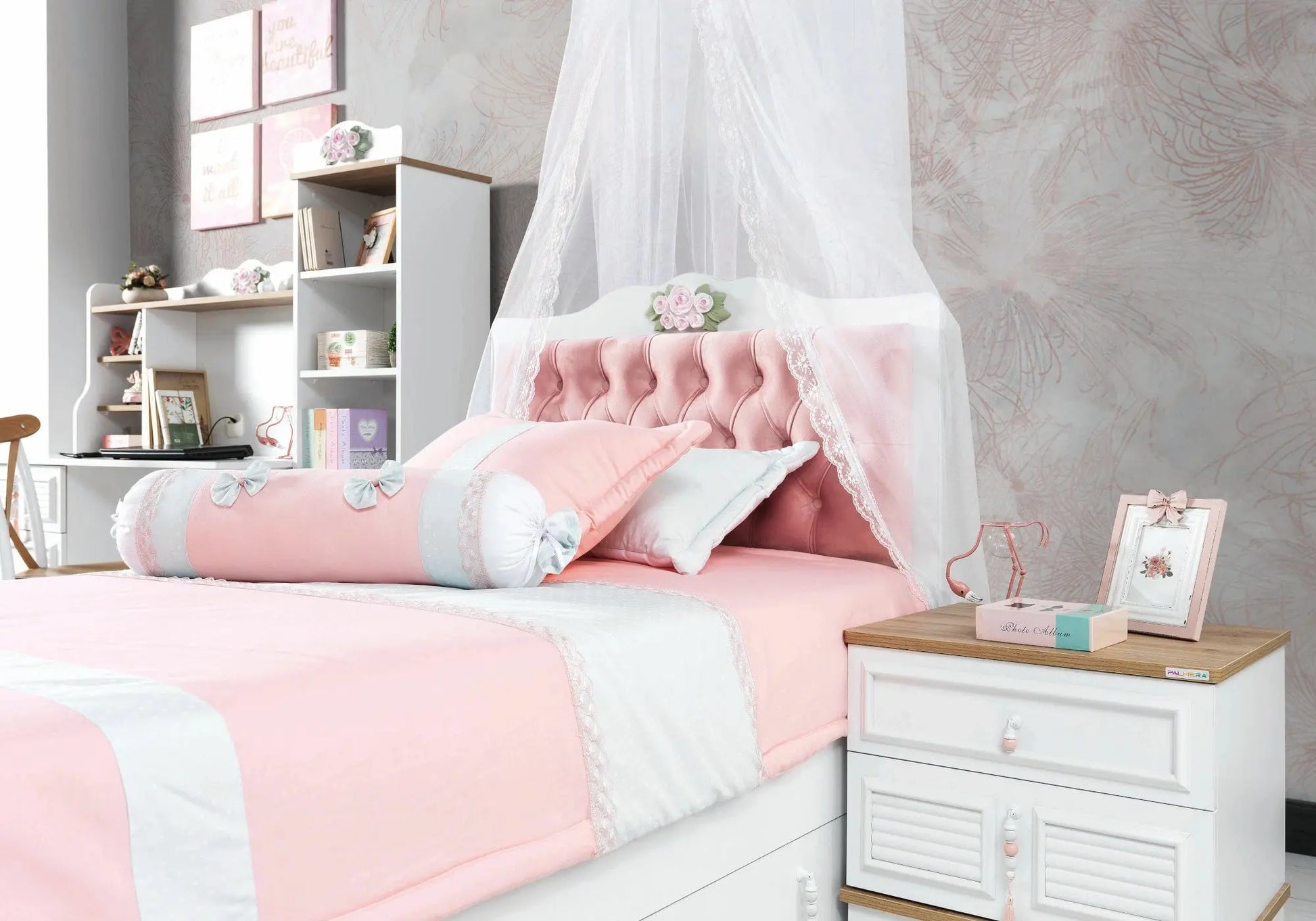 Ensemble complet de chambre moderne rose LUNA kelekci.com