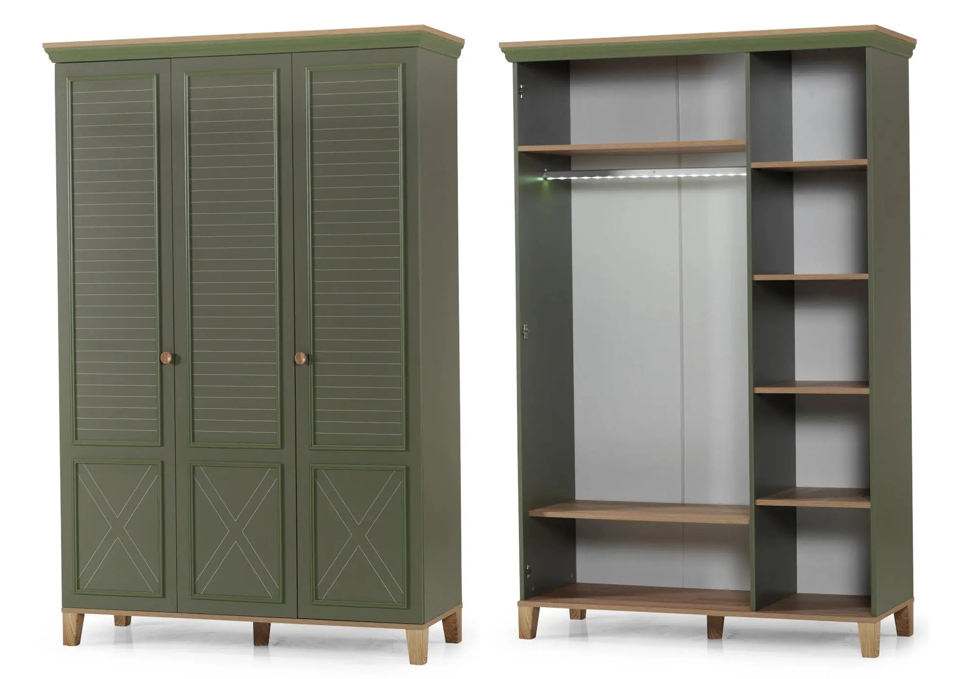 Ensemble complet de chambre moderne vert ATLAS kelekci.com