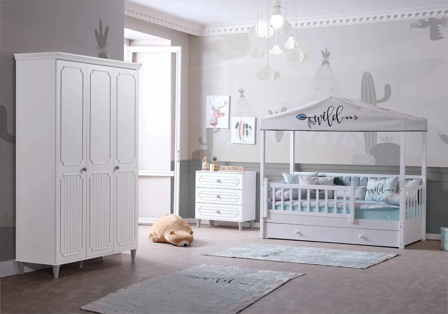 Ensemble de chambre enfant montessori blue SOHO WILD