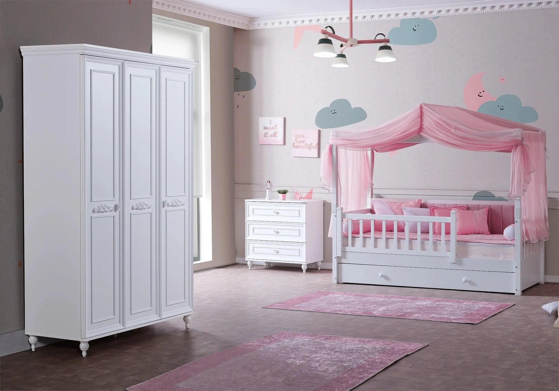 Ensemble de chambre enfant montessori rose SOHO QUEEN