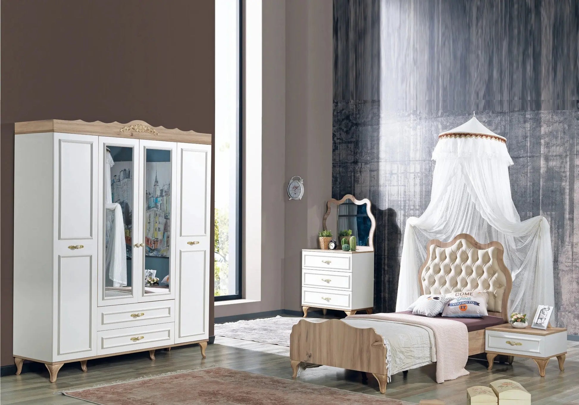 Ensemble de chambre jeune moderne blanc COUNTRY kelekci.com