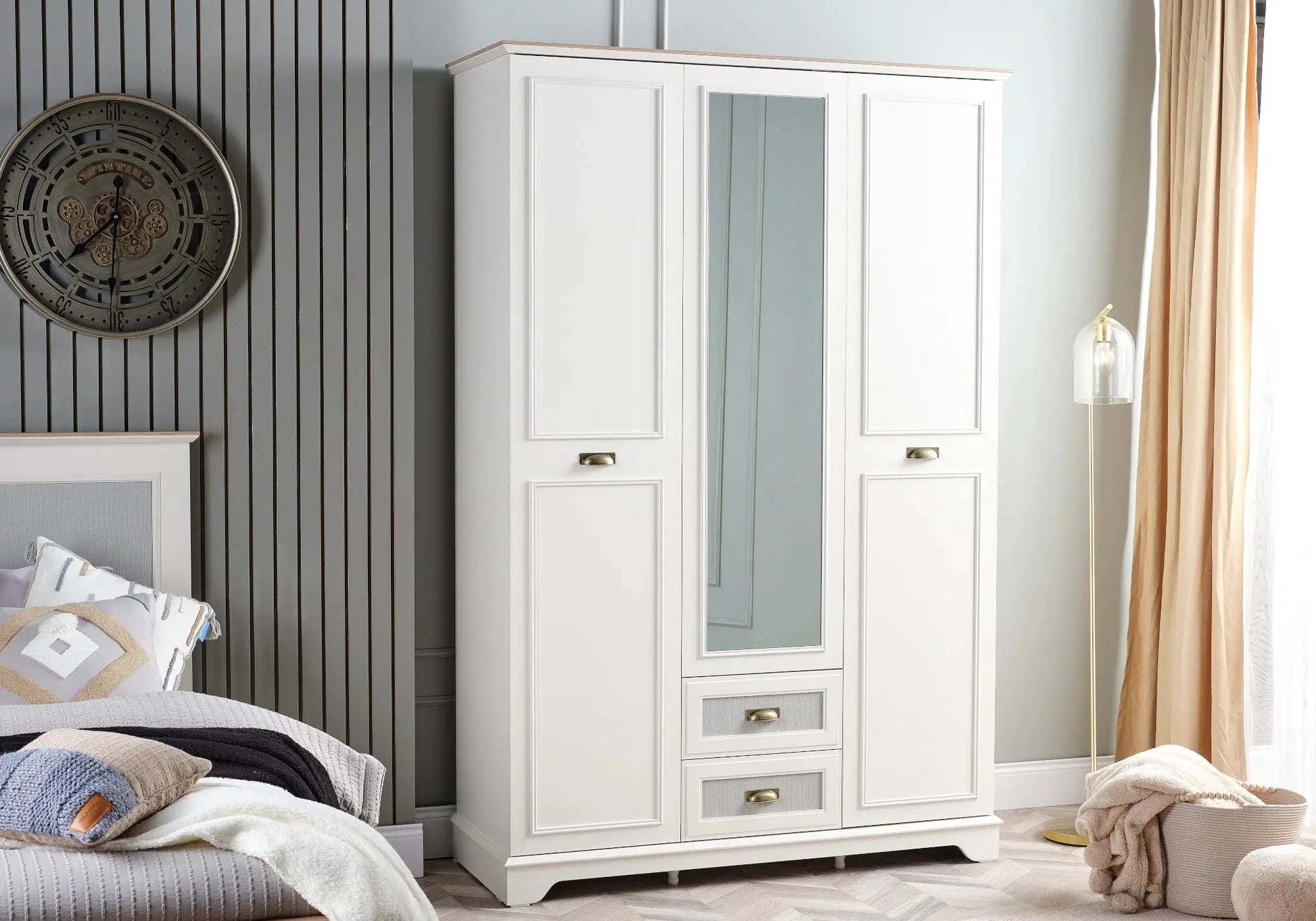 Ensemble de chambre jeune moderne blanc ODESSA kelekci.com