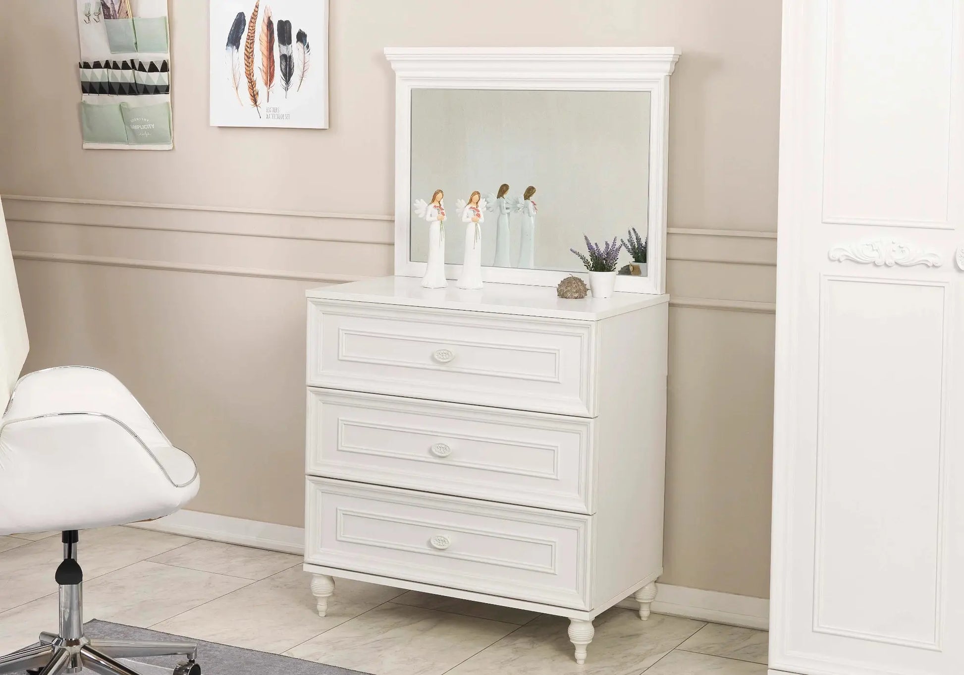 Ensemble de chambre pour jeune moderne blanc ANGEL kelekci.com