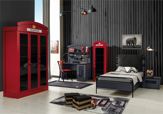 Ensemble de chambre pour jeune rouge LONDON kelekci.com