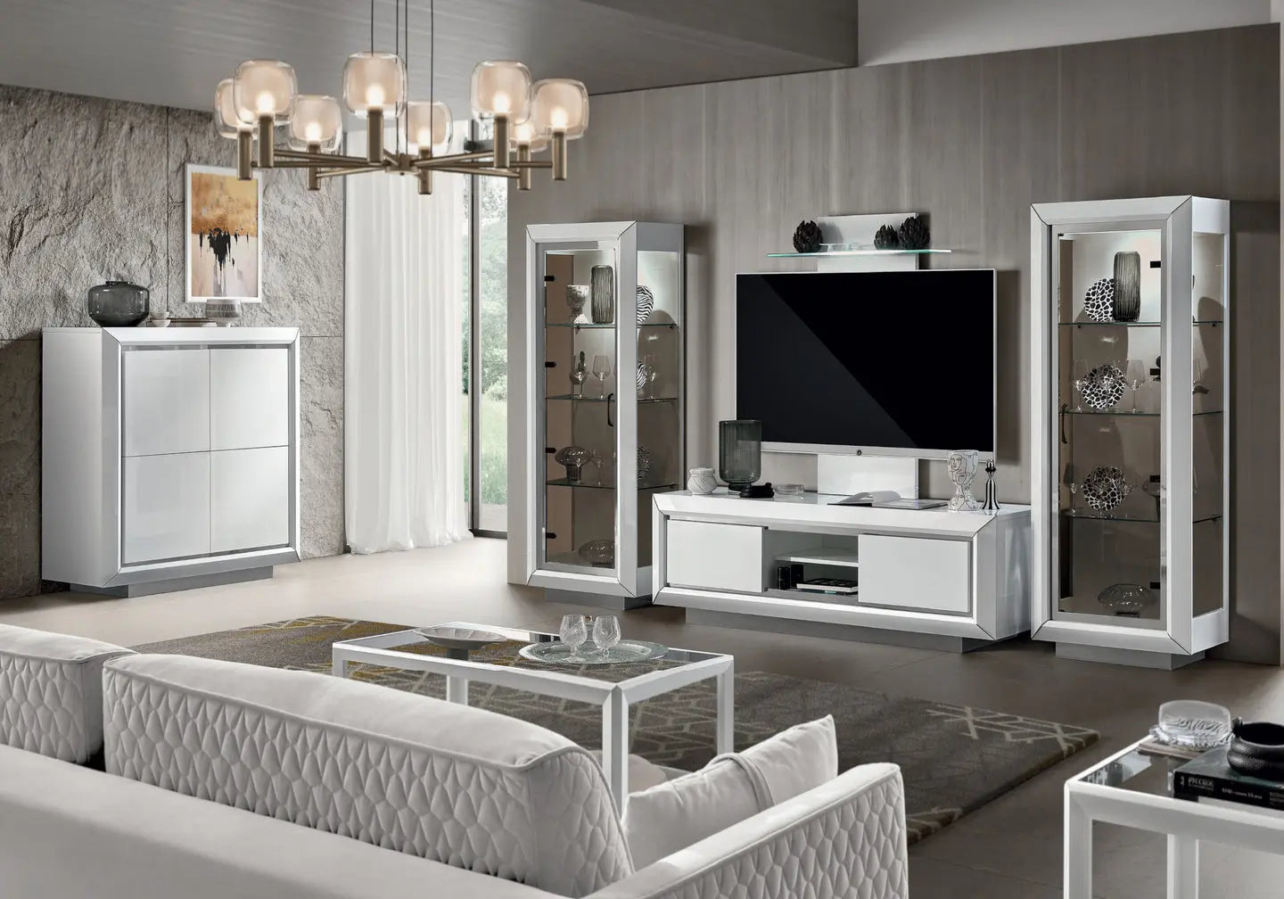 Ensemble meuble TV blanc PURA CG Italy