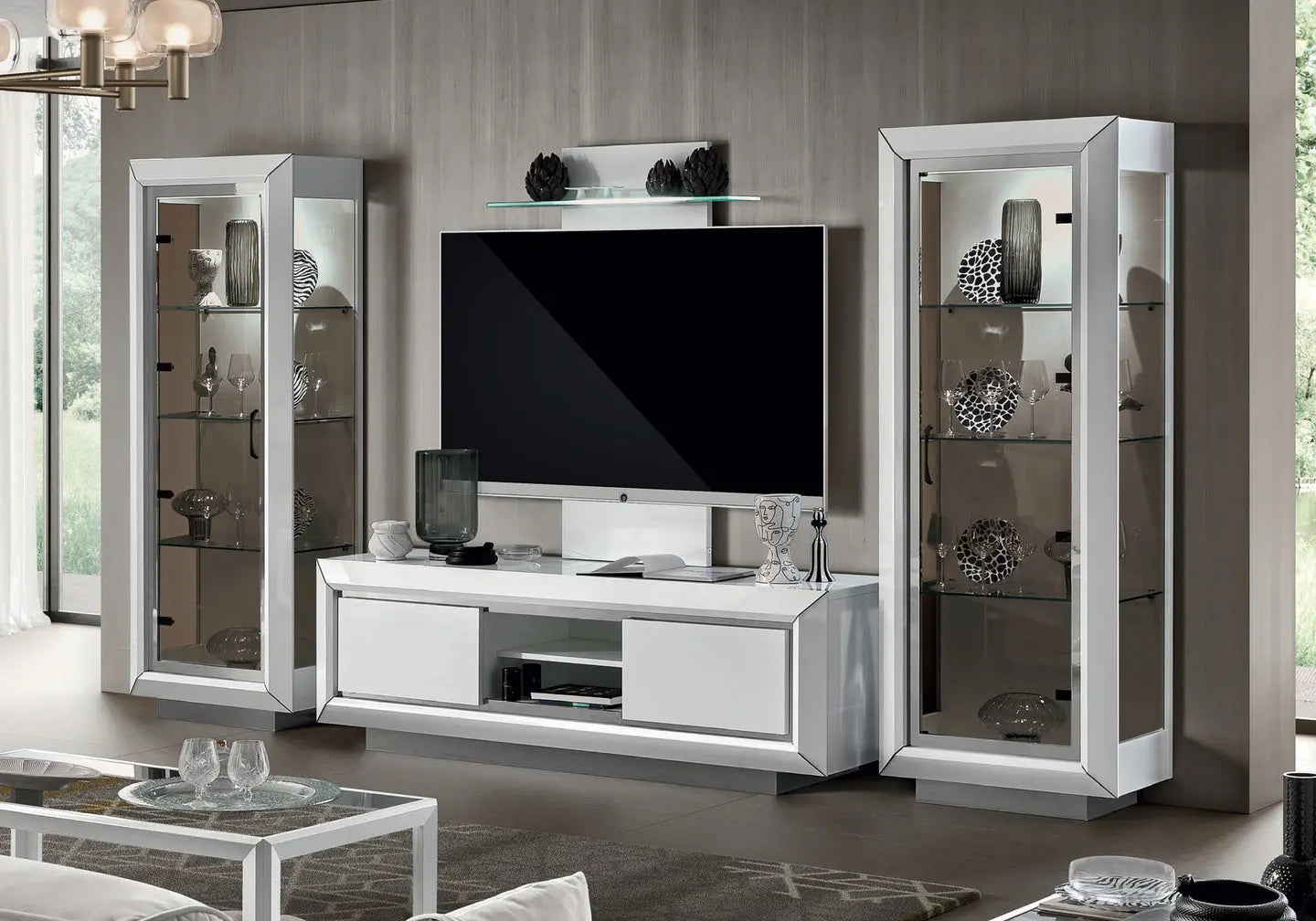 Ensemble meuble TV blanc PURA CG Italy