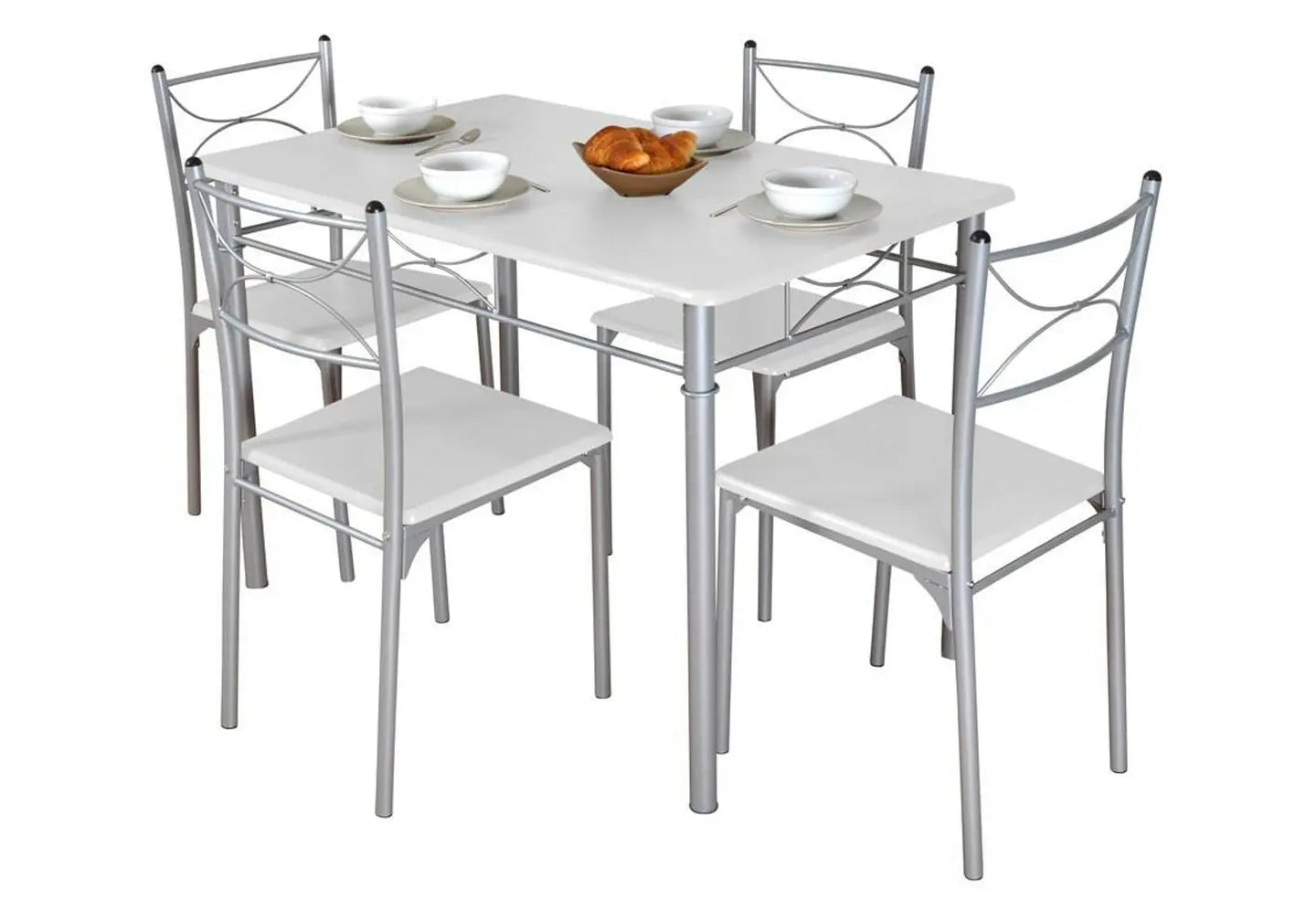 Ensemble table 4 chaises blanc IDIL New Design