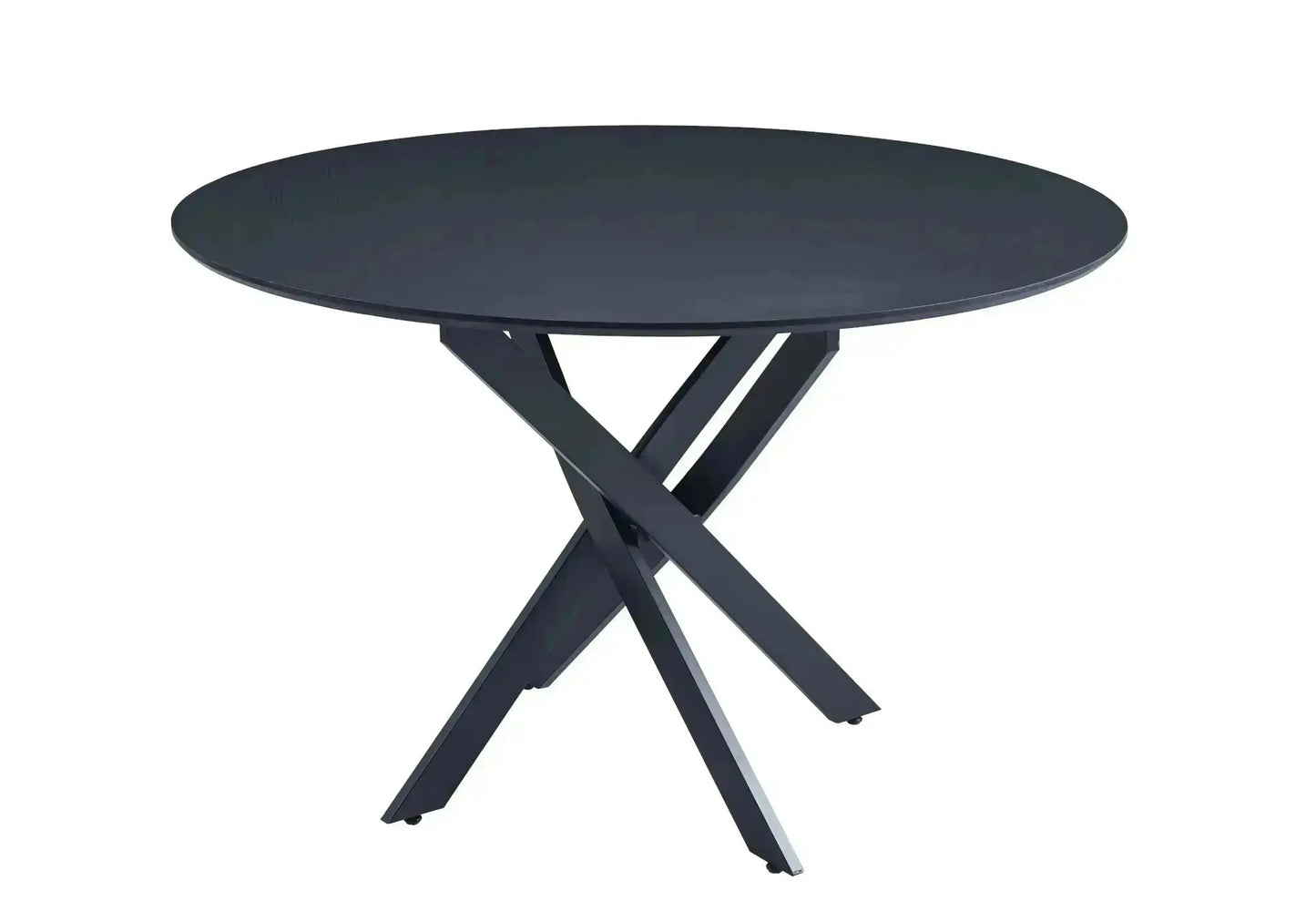 Ensemble table chaise ronde bois noir OLA New Design