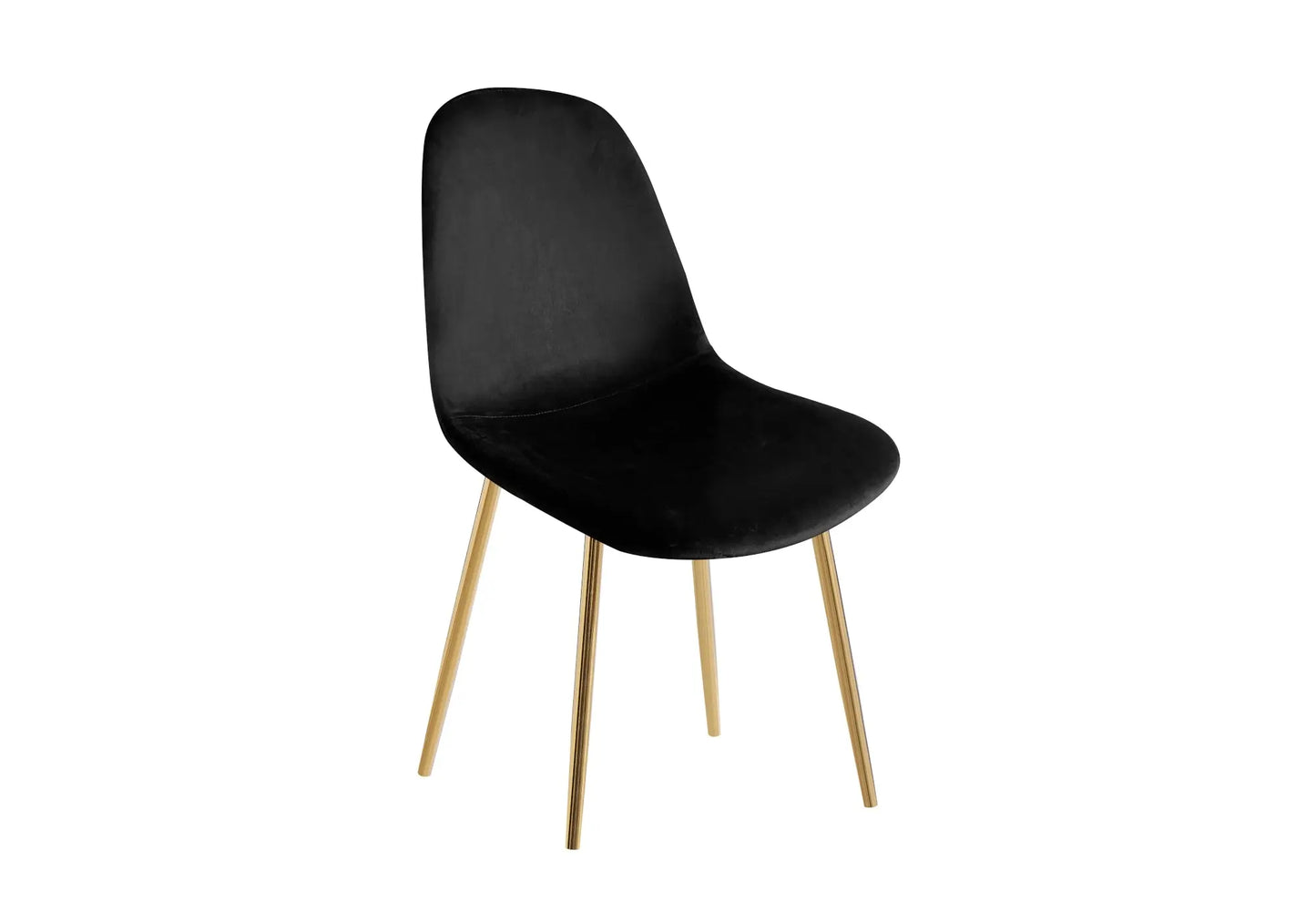 Ensemble table et chaises dorées velours noir GINA New Design