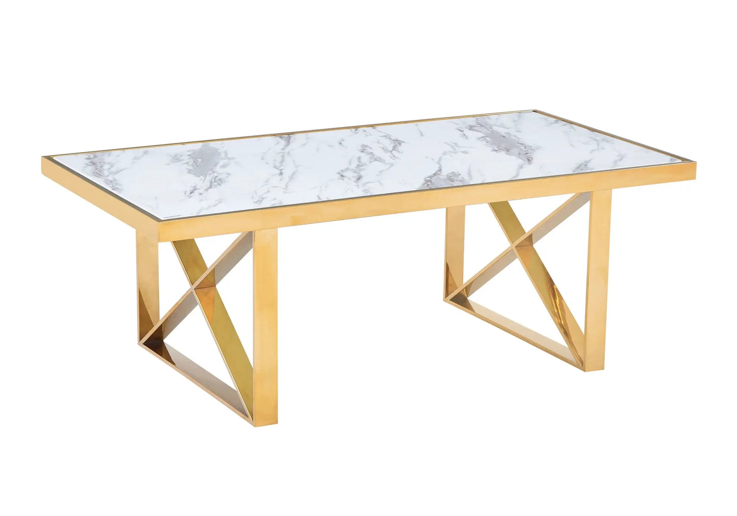 Ensemble table et chaises dorées velours taupe CLARA New Design