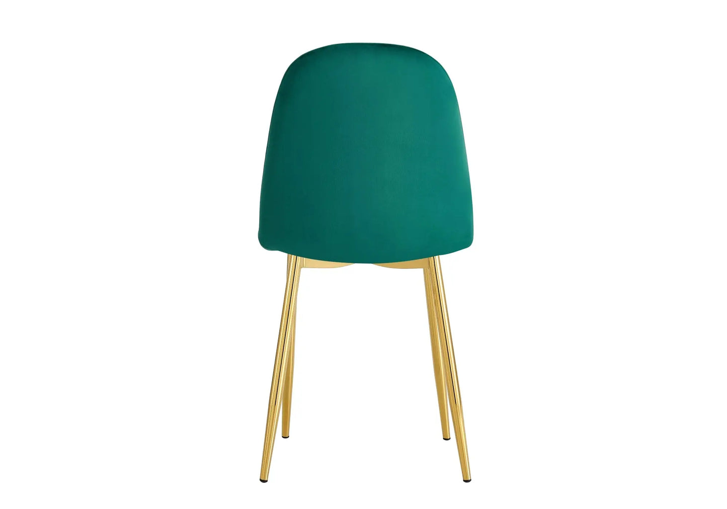 Ensemble table et chaises dorées velours vert GINA New Design