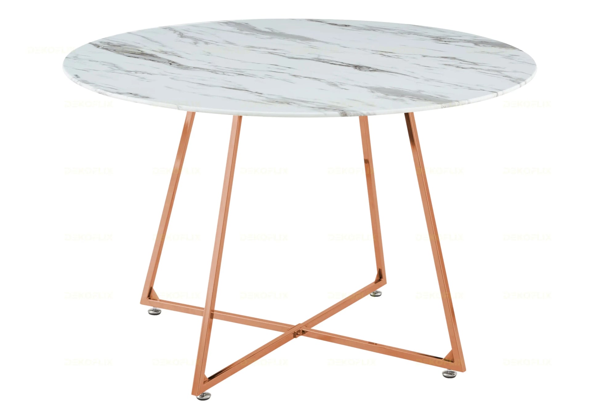 Ensemble table et chaises laiton velours beige GINA New Design