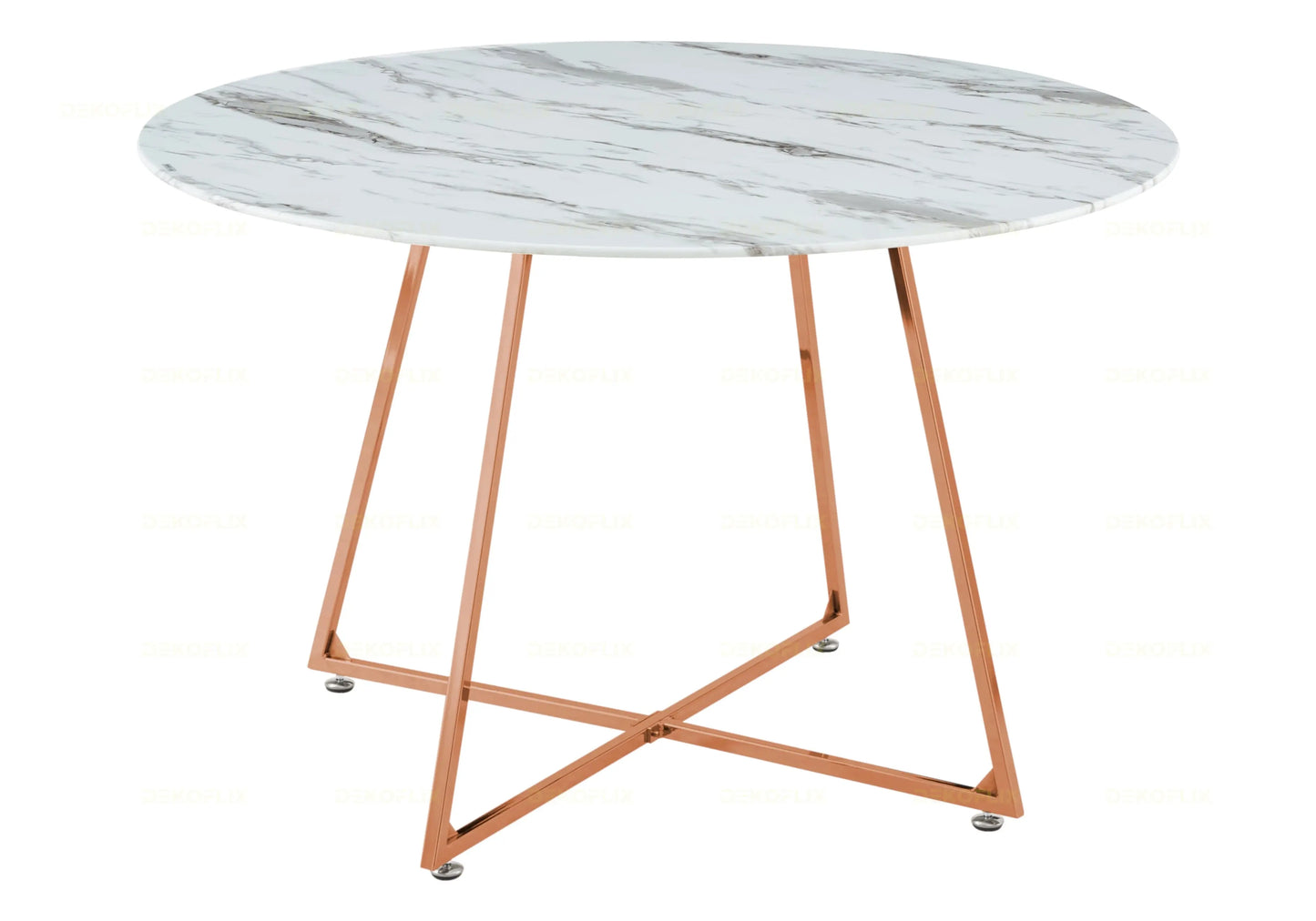 Ensemble table et chaises laiton velours bleu GINA New Design