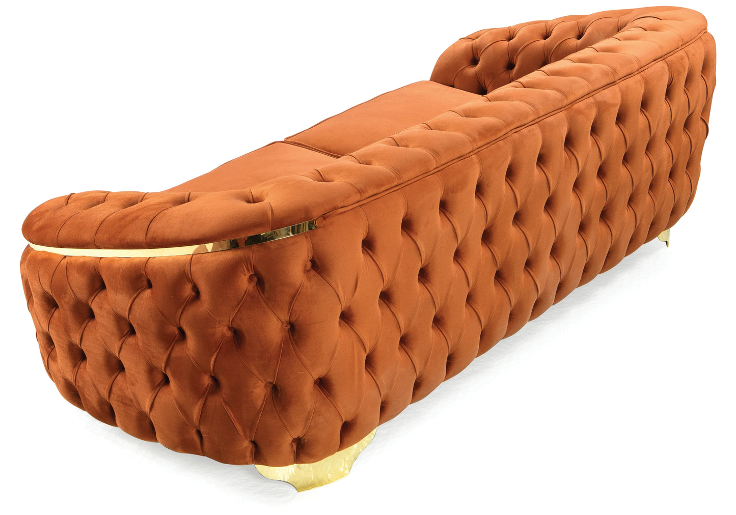 Ensemble Canapé Turc 3+2+1 Capitonné Chesterfield Doré - LOTUS