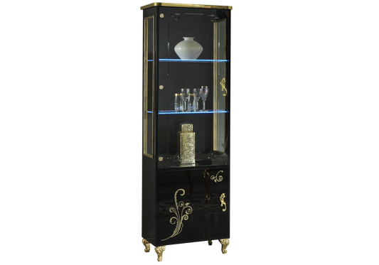 Ensemble meuble TV baroque noir doré - ROSA