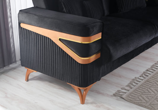 Ensemble canapés 3+2+1 design anthracite – ORIVA