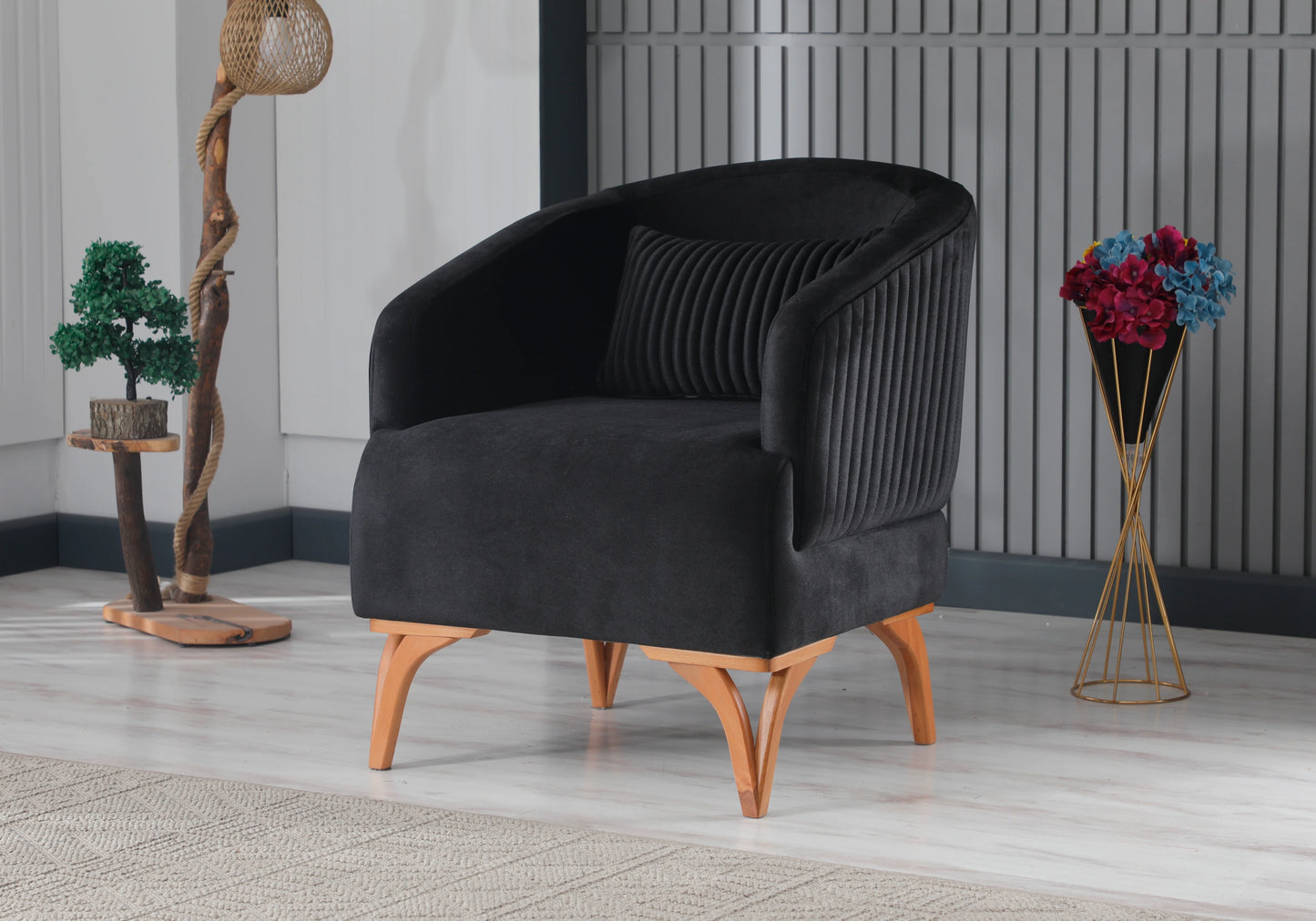 Ensemble canapés 3+2+1 design anthracite – ORIVA