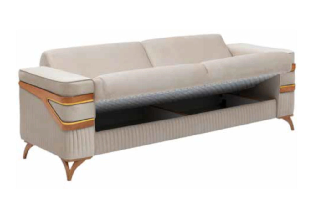 Ensemble canapés 3+2+1 design beige – ORIVA