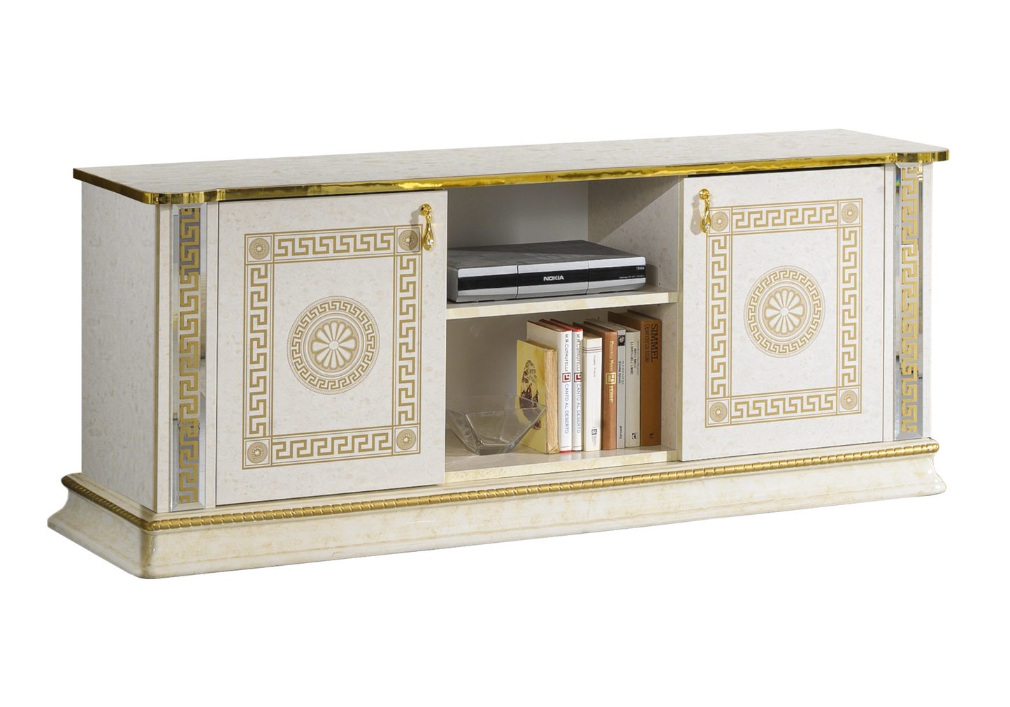 Ensemble meubles de salon baroque beige doré - CROWN