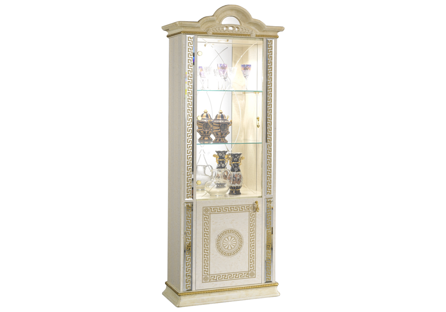 Ensemble meubles de salon baroque beige doré - CROWN
