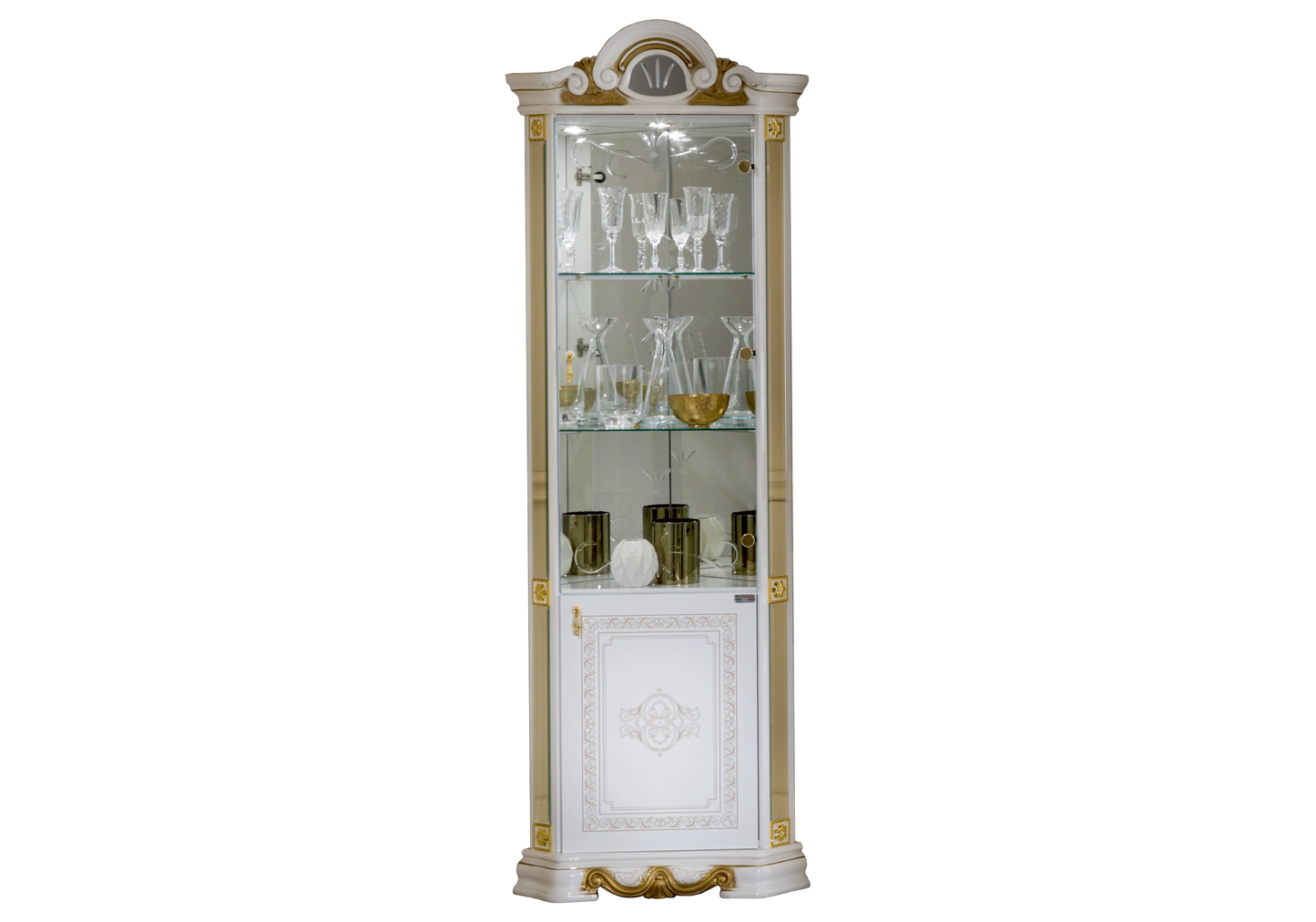 Ensemble meubles de salon baroque blanc doré - NOBILE