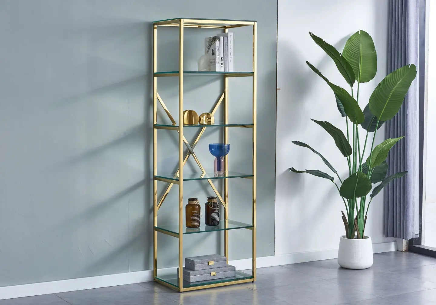 Étagère dorée verre trempé MADO New Design