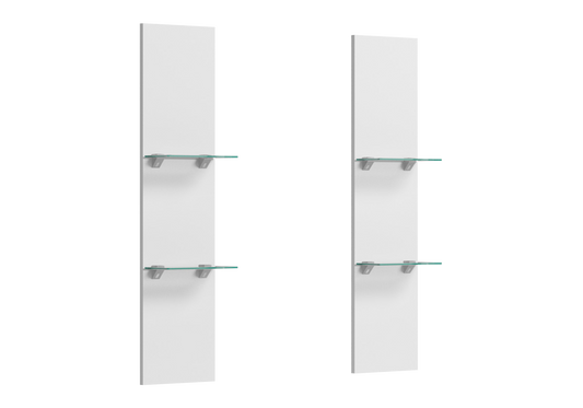 Étagère murale verre blanc laqué – Treviso