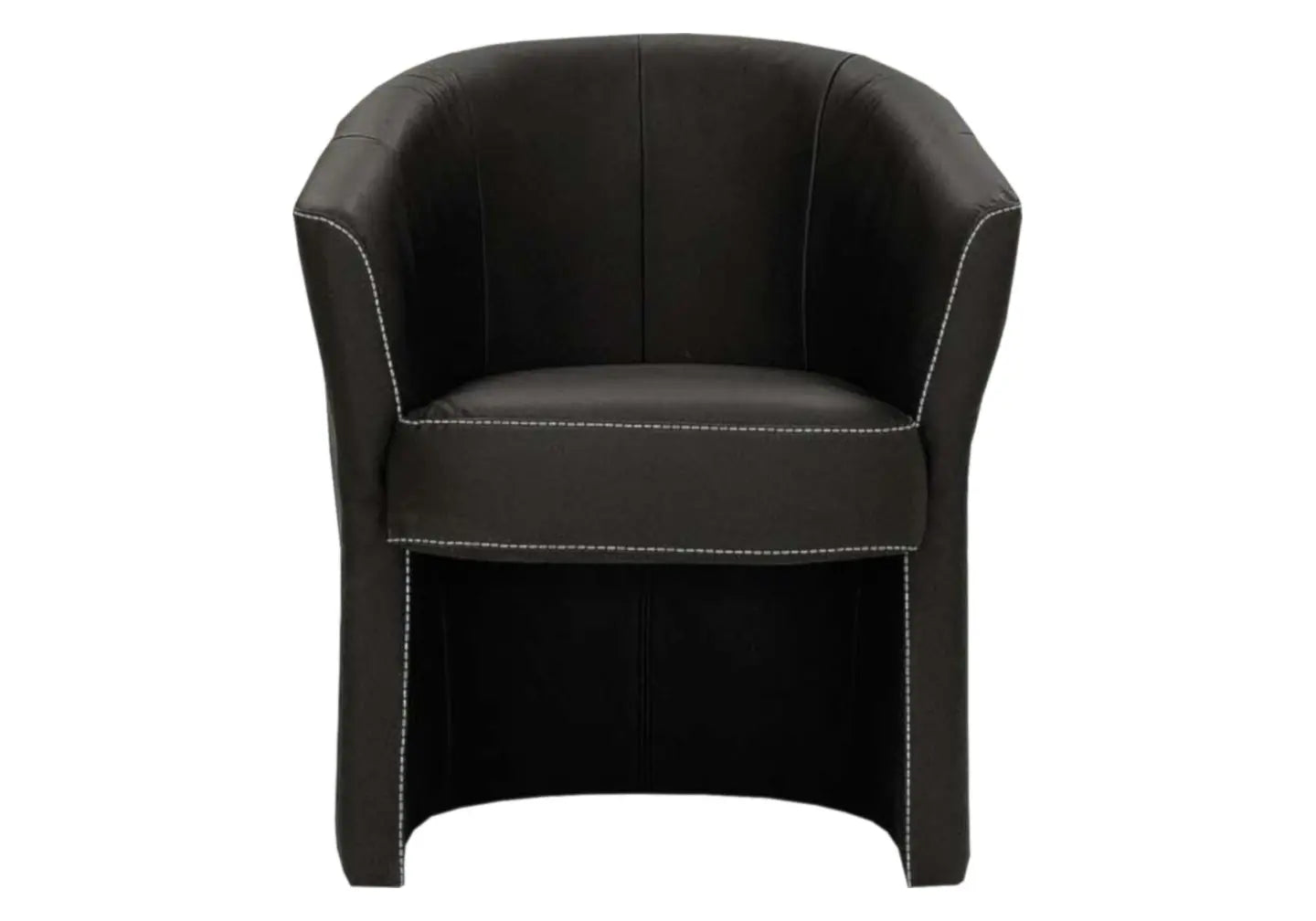 Fauteuil cabriolet cuir noir ANTOINE Made in Italy