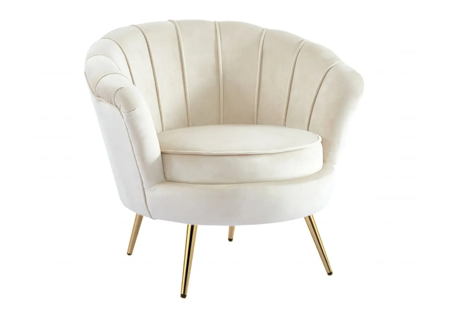 Fauteuil coquillage doré beige NYMEA New Design