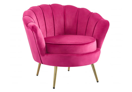 Fauteuil coquillage doré fuchsia NYMEA New Design