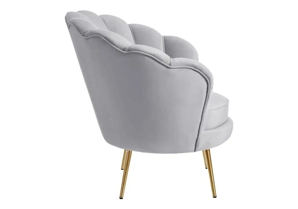 Fauteuil coquillage doré gris NYMEA New Design