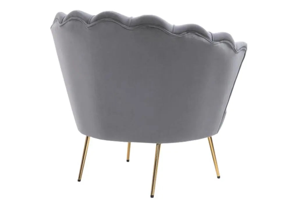 Fauteuil coquillage doré gris NYMEA New Design