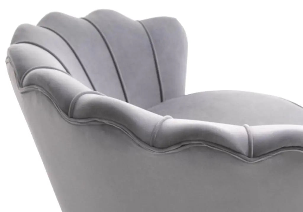 Fauteuil coquillage doré gris NYMEA New Design